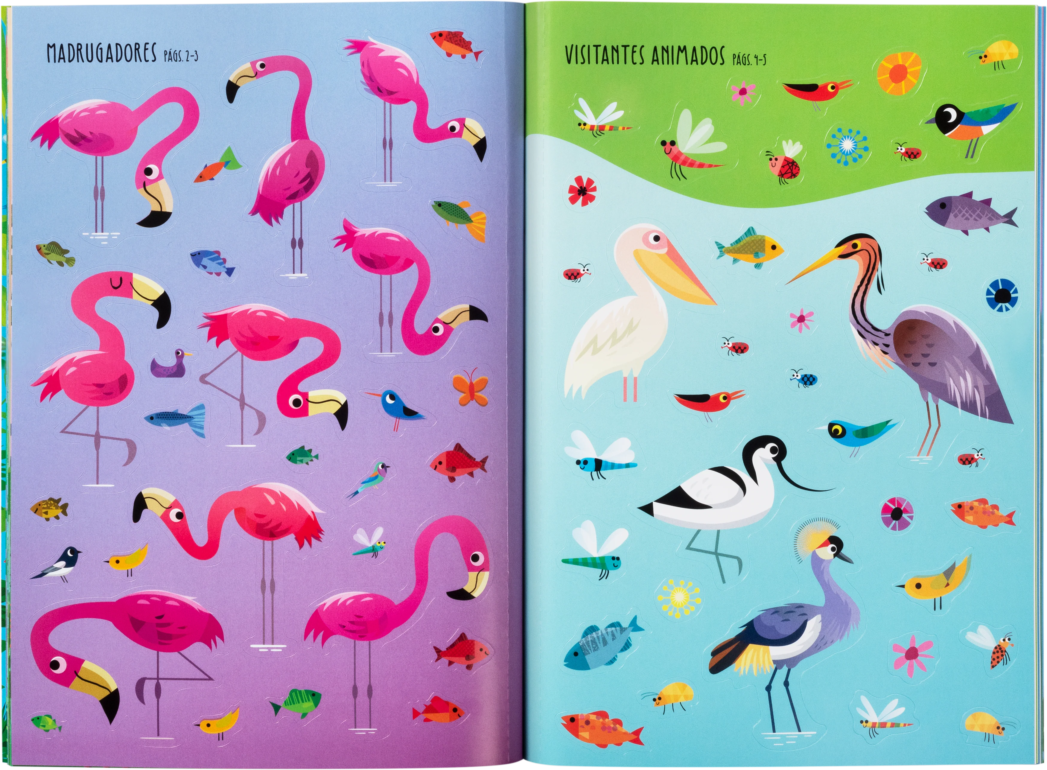 Flamingos e os Seus Amigos com Penas - Livro de autocolantes - Image 3