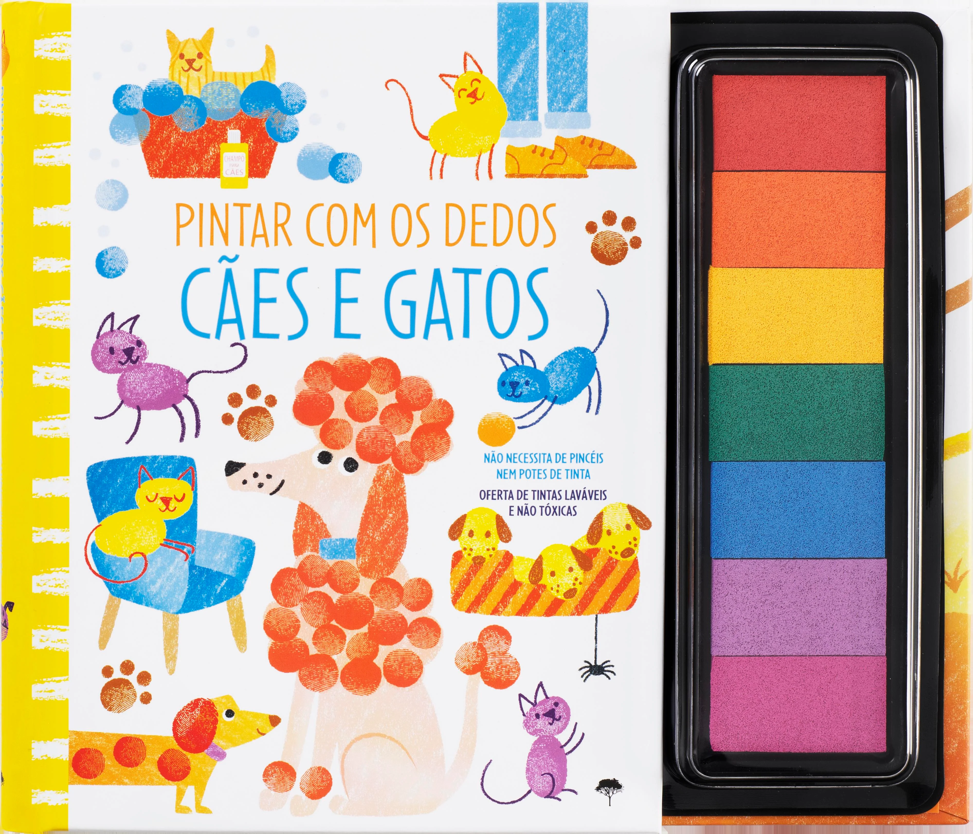 Caes e Gatos - Pintar com os dedos
